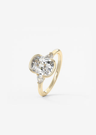 Oval Solitaire With Raised Basket Gallery Lab Grown Diamond Engagement Ring