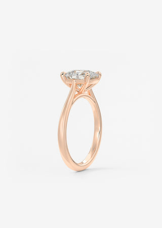 Oval Solitaire With Raised Basket Gallery Lab Grown Diamond Engagement Ring