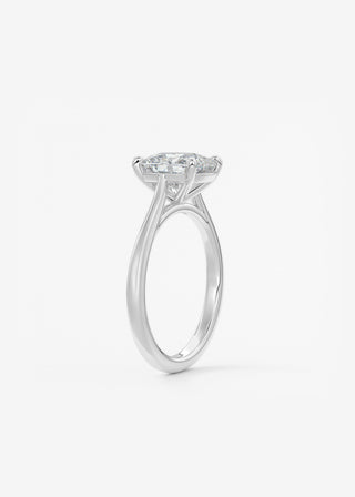 Oval Solitaire With Raised Basket Gallery Lab Grown Diamond Engagement Ring