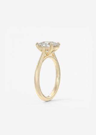 Oval Solitaire With Raised Basket Gallery Lab Grown Diamond Engagement Ring