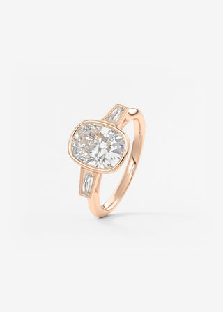 Oval Solitaire With Raised Basket Gallery Lab Grown Diamond Engagement Ring