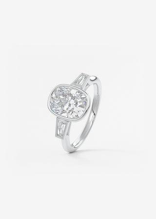 Oval Solitaire With Raised Basket Gallery Lab Grown Diamond Engagement Ring
