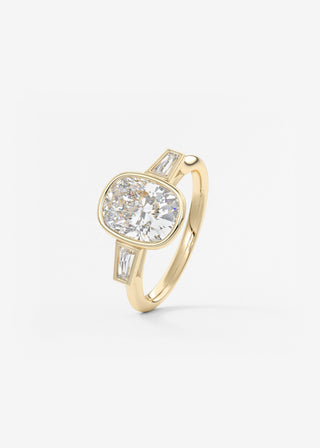 Oval Solitaire With Raised Basket Gallery Lab Grown Diamond Engagement Ring