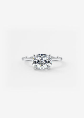 Oval Solitaire With Raised Basket Gallery Lab Grown Diamond Engagement Ring