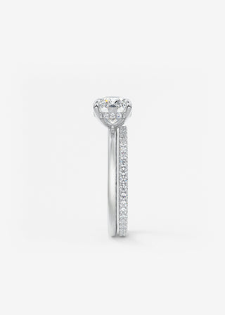 Oval Solitaire With Raised Basket Gallery Lab Grown Diamond Engagement Ring