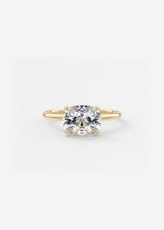 Oval Solitaire With Raised Basket Gallery Lab Grown Diamond Engagement Ring