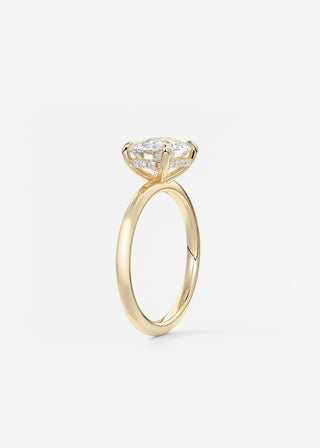 Oval Solitaire With Raised Basket Gallery Lab Grown Diamond Engagement Ring
