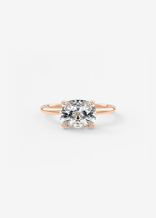 Oval Solitaire With Raised Basket Gallery Lab Grown Diamond Engagement Ring