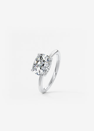 Oval Solitaire With Raised Basket Gallery Lab Grown Diamond Engagement Ring