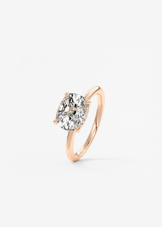 Oval Solitaire With Raised Basket Gallery Lab Grown Diamond Engagement Ring