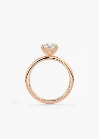 Oval Solitaire With Raised Basket Gallery Lab Grown Diamond Engagement Ring