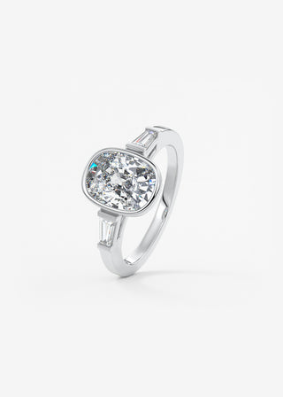 Oval Solitaire With Raised Basket Gallery Lab Grown Diamond Engagement Ring