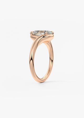 Oval Solitaire With Raised Basket Gallery Lab Grown Diamond Engagement Ring