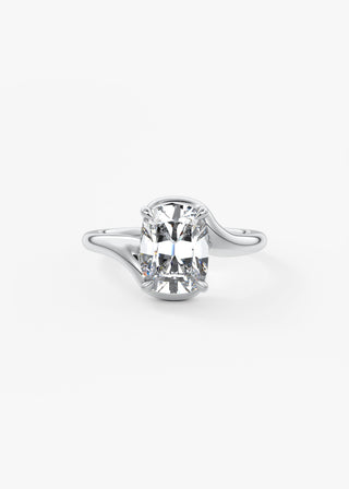 Oval Solitaire With Raised Basket Gallery Lab Grown Diamond Engagement Ring