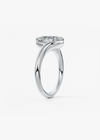 Oval Solitaire With Raised Basket Gallery Lab Grown Diamond Engagement Ring