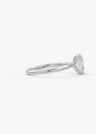 Oval Solitaire With Raised Basket Gallery Lab Grown Diamond Engagement Ring