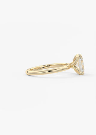 Oval Solitaire With Raised Basket Gallery Lab Grown Diamond Engagement Ring