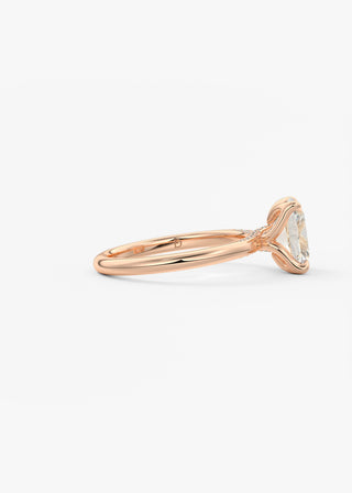 Oval Solitaire With Raised Basket Gallery Lab Grown Diamond Engagement Ring