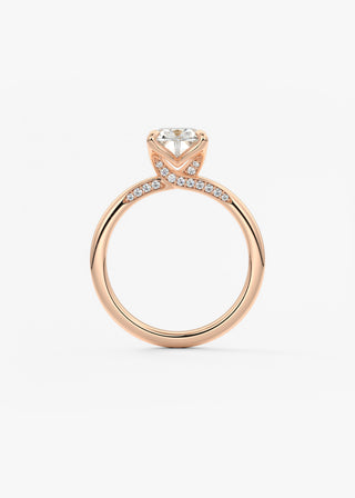Oval Solitaire With Raised Basket Gallery Lab Grown Diamond Engagement Ring