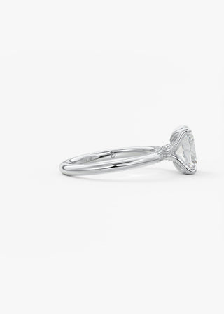 Oval Solitaire With Raised Basket Gallery Lab Grown Diamond Engagement Ring