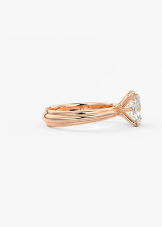 Oval Solitaire With Raised Basket Gallery Lab Grown Diamond Engagement Ring