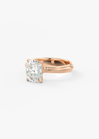 Oval Solitaire With Raised Basket Gallery Lab Grown Diamond Engagement Ring