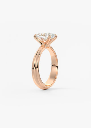 Oval Solitaire With Raised Basket Gallery Lab Grown Diamond Engagement Ring