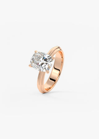 Oval Solitaire With Raised Basket Gallery Lab Grown Diamond Engagement Ring