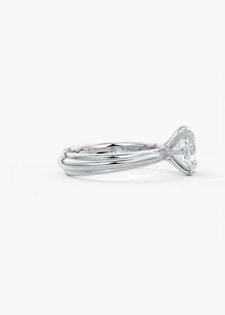 Oval Solitaire With Raised Basket Gallery Lab Grown Diamond Engagement Ring