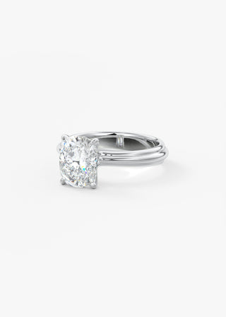 Oval Solitaire With Raised Basket Gallery Lab Grown Diamond Engagement Ring