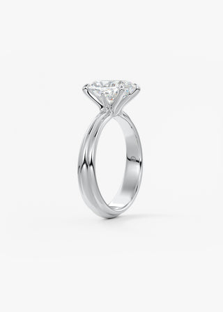 Oval Solitaire With Raised Basket Gallery Lab Grown Diamond Engagement Ring