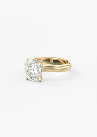 Oval Solitaire With Raised Basket Gallery Lab Grown Diamond Engagement Ring
