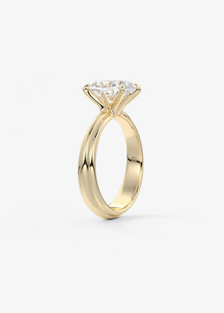 Oval Solitaire With Raised Basket Gallery Lab Grown Diamond Engagement Ring