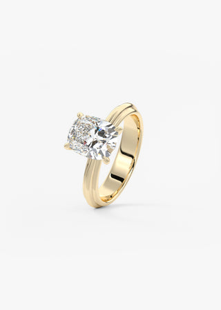 Oval Solitaire With Raised Basket Gallery Lab Grown Diamond Engagement Ring