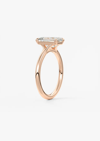 Oval Solitaire With Raised Basket Gallery Lab Grown Diamond Engagement Ring