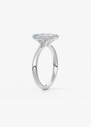 Oval Solitaire With Raised Basket Gallery Lab Grown Diamond Engagement Ring