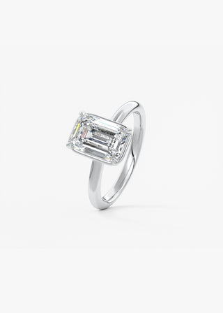 Oval Solitaire With Raised Basket Gallery Lab Grown Diamond Engagement Ring