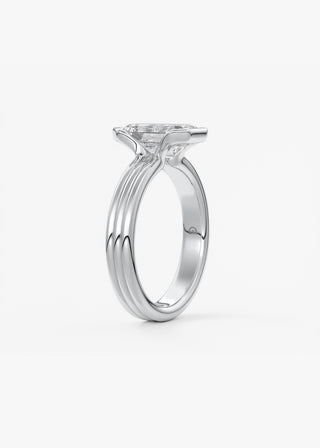 Oval Solitaire With Raised Basket Gallery Lab Grown Diamond Engagement Ring