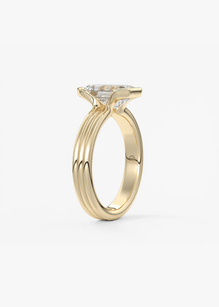 Oval Solitaire With Raised Basket Gallery Lab Grown Diamond Engagement Ring