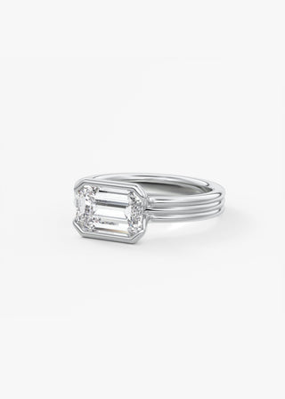 Oval Solitaire With Raised Basket Gallery Lab Grown Diamond Engagement Ring