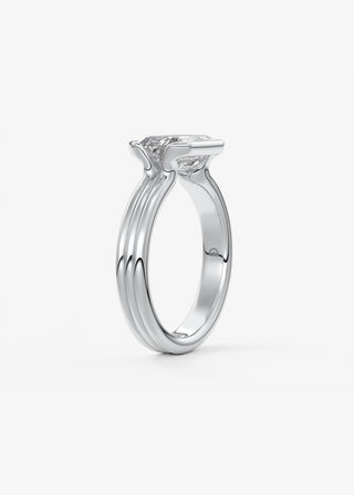 Oval Solitaire With Raised Basket Gallery Lab Grown Diamond Engagement Ring