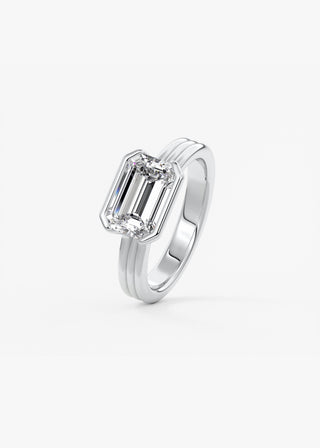 Oval Solitaire With Raised Basket Gallery Lab Grown Diamond Engagement Ring