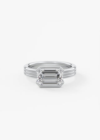 Oval Solitaire With Raised Basket Gallery Lab Grown Diamond Engagement Ring