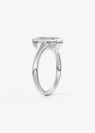 Oval Solitaire With Raised Basket Gallery Lab Grown Diamond Engagement Ring
