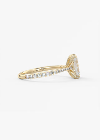 Oval Solitaire With Raised Basket Gallery Lab Grown Diamond Engagement Ring