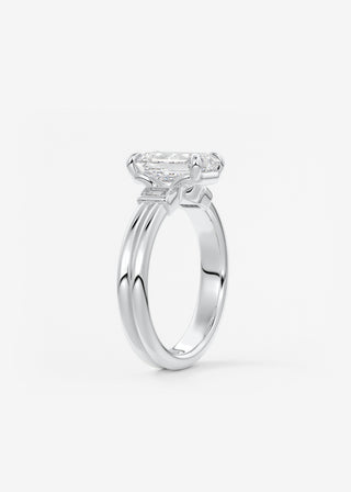 Oval Solitaire With Raised Basket Gallery Lab Grown Diamond Engagement Ring