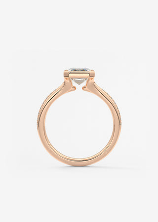 Oval Solitaire With Raised Basket Gallery Lab Grown Diamond Engagement Ring