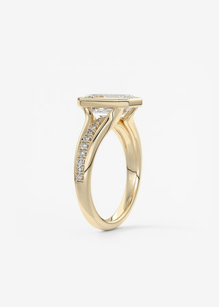 Oval Solitaire With Raised Basket Gallery Lab Grown Diamond Engagement Ring