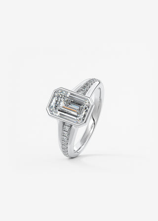 Oval Solitaire With Raised Basket Gallery Lab Grown Diamond Engagement Ring