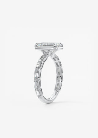 Oval Solitaire With Raised Basket Gallery Lab Grown Diamond Engagement Ring